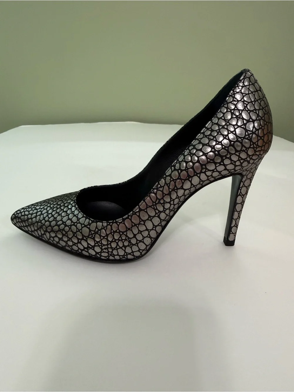NEW D. Lacquaniti pumps heels woman 6 limited edition handmade Italy Luxery